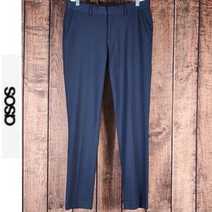 30x30 Blue Slim Fit Stretch Dress Pants Like New